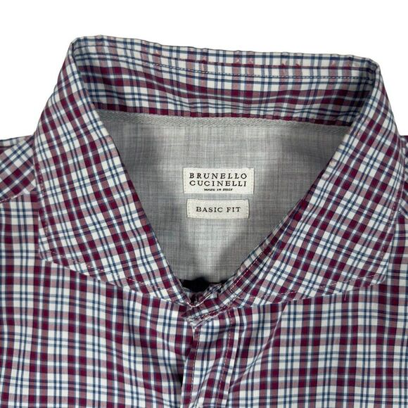 Brunello Cucinelli Basic Fit XL Plaid Cotton‎ Shirt - Picture 4 of 7
